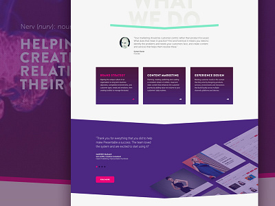 New Nerv Homepage agency homepage responsive slider web design