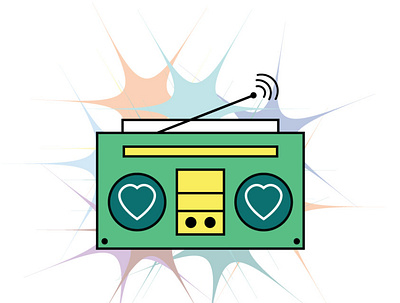 Radio Illustration adobe artist artwork awesome blast creative design designing graphic design graphic designer green illustration inspiration radio