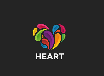 Colorful Heart artist artwork branding design graphic design graphic designer illustration inspiration logo