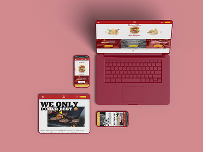 Art Direction & Website for a Burger joint. art direction branding design digital marketing graphic design photography ux ux design ux research vector web design