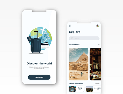 Travel App app design graphic design illustration ui uidesigner vector