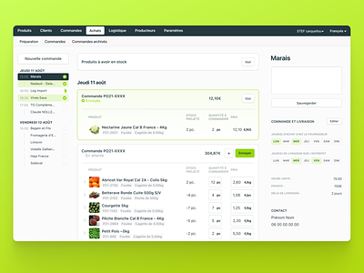 Purchase manager dashboard design mrp stock ui ux