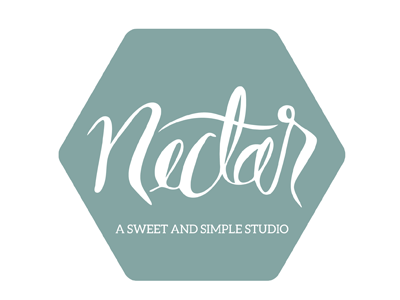 Nectar Logo design hand letter logo