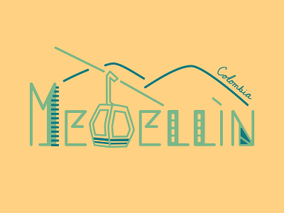 Medellìn, Colombia branding design illustration logo logo design