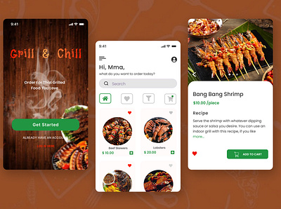 Food App app design ui