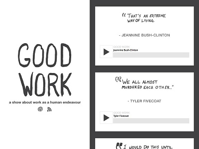 GoodWork.show handwriting logo typography website