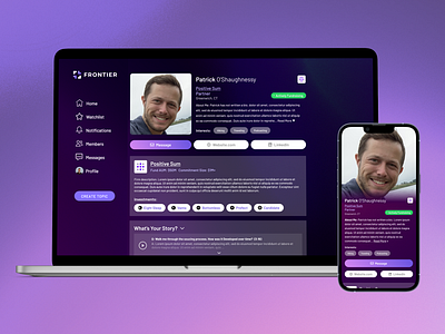 Frontier Profile Page UI Ideation