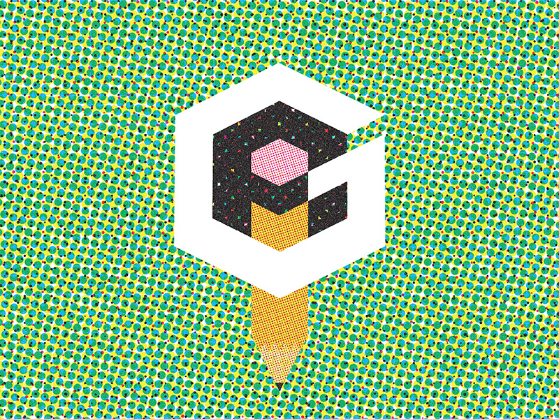 "Graphic Arts Impact" Tribute to Shigeo Fukuda 4/6 icons logo halftone poster illustration