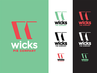 Wicks Logo Comps brand icons illustration logo mark poster vector