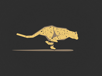 Making Strides cheetah geometric icon illustration shadows shape vector