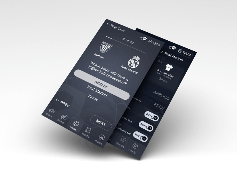 Fantasy league UI Design