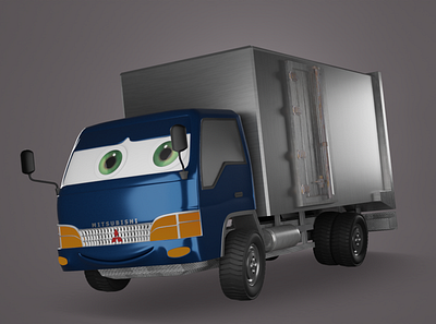 3D character truck box. 3d 3dasset 3dmodeling animation design illustration ui