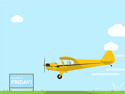 It's Flying Friday airplanes aviation clouds friday grass piper cub tgif
