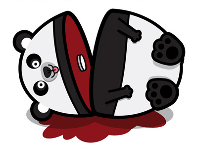 Panda blood illustration panda vector