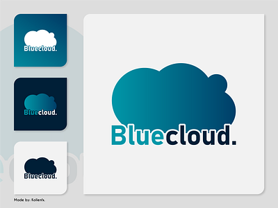 Logo design - BlueCloud. blue cloud logo blue logo branding cloud logo design icon logo logo design
