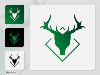 Logo design - Deer animal logo branding deer logo design graphic design green logo icon logo logo deer logo design
