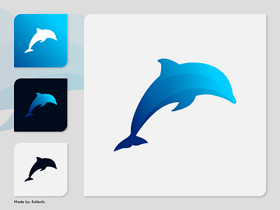 Logo design - Dolphin animal logo branding design dolphin dolphin gradient dolphin logo gradient logo graphic design icon illustration logo logo design