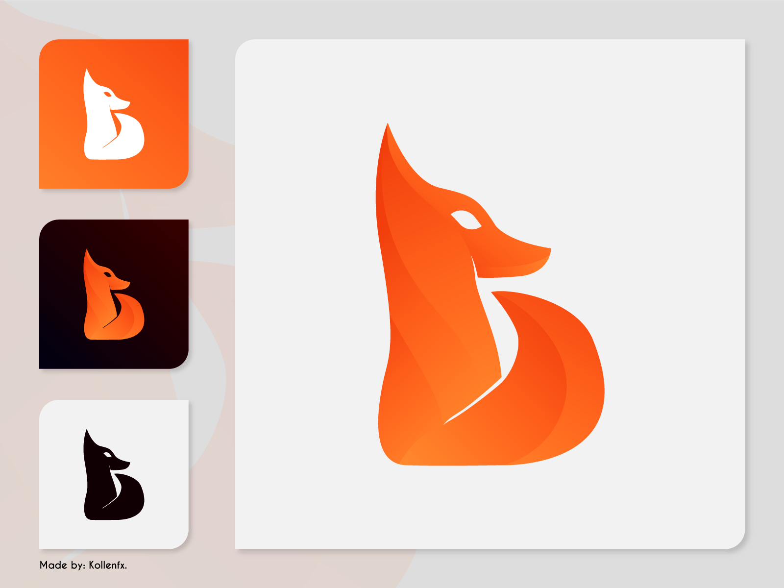 Logo design - Fox by Kollen on Dribbble