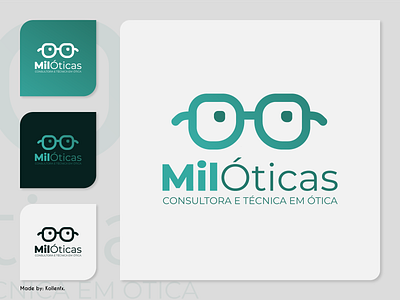Logo design - Mil Óticas branding design eye logo glass logo gradient logo icon logo logo design optical logo