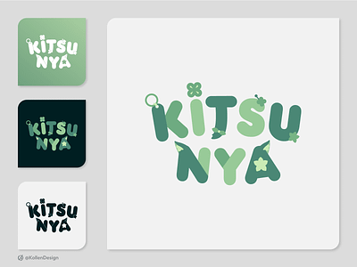 Logo design - Kitsunya animal logo branding cute logo design gradient logo icon kitsunya logo logo logo design logo vtuber vtuber logo