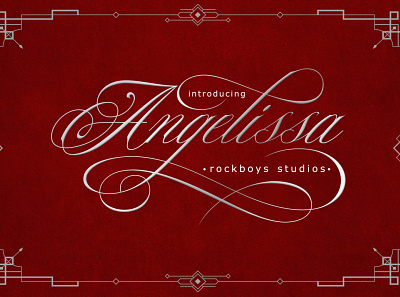 Angelissa - A Calligraphy Font packaging