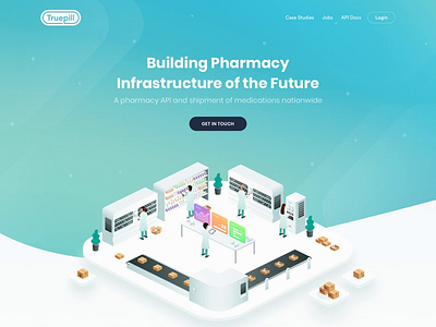Truepill - Landing page animation css dashboard design illustration landing page ui ux website xhtml