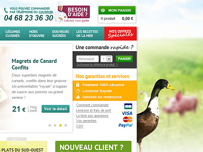 French E-commerce food duck ecommerce food nature