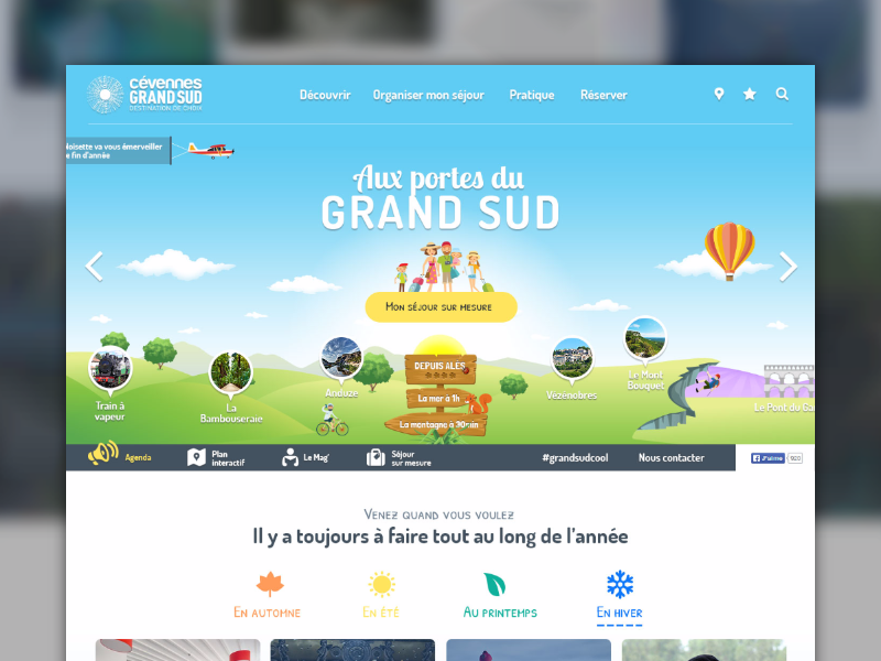 Tourism website with parallax