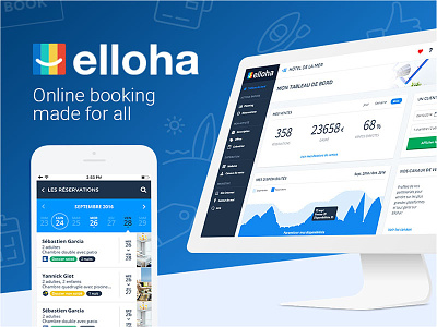 Elloha web app "Booking for all" behance booking casestudy ui ux webapp