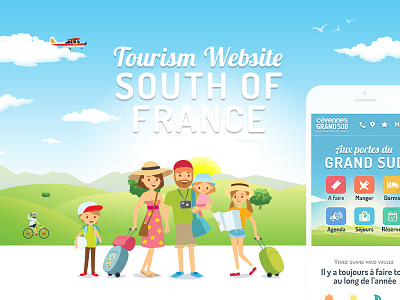 Cévennes Grand Sud responsive tourism website France mobile paralax responsive tourism ui ux website