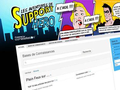 Support hero for Zendesk interface bd comics hero zendesk