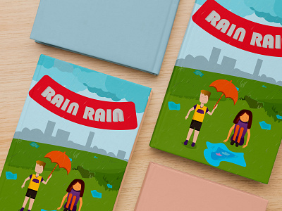 Rain Rain 3d animation app book cover branding children book cover concept art design graphic design illustration logo ui