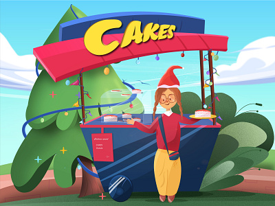 Cake shop 3d animation app branding childrenbookillustration design graphic design illustration logo motion graphics ui ux vector