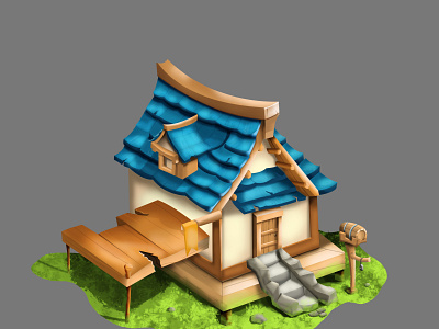 WOOD HOUSE 3d app game gameasset gamedesign graphic design gui illustration vector videogame