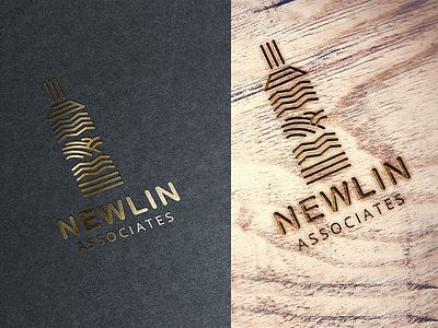 Logo Design branding line illustration logo design wine bottle wine company wooden effect