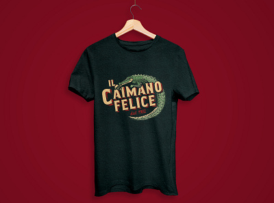 Il Caimano Felice - Tshirt2 beer design graphic design illustration logo mockup retro vintage