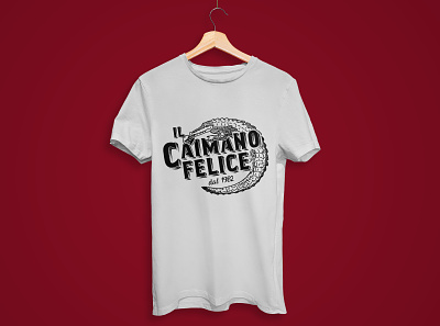 Il Caimano Felice - Tshirt3 beer design graphic design illustration logo mockup retro vintage