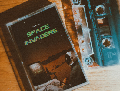 Space Invaders - Cassette Tape 80s design graphic design mockup retro scifi vaporwave vintage