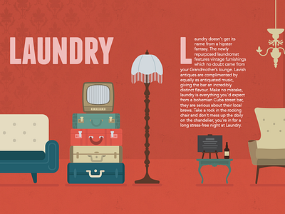 Laundry Bar illustration bar flat furniture illustration