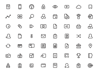 Xero feature icons iconography icons line simple
