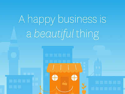 The happiest little business business happy illustration