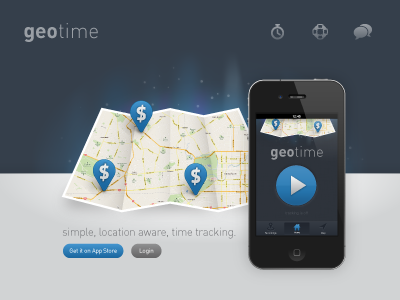 geotime website design blue design map ui web