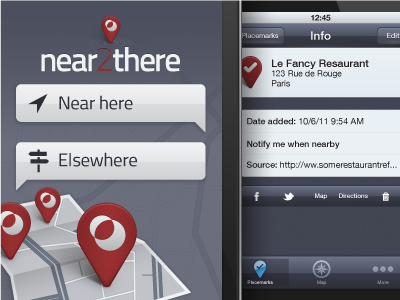 near2there - iphone ui