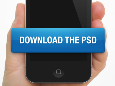 iPhone holding hand - free PSD