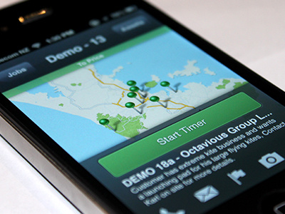 Fergus App - Trade Management App app interface iphone map timer ui