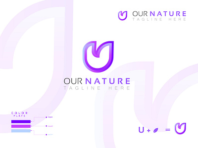 Our Nature Modern Trendy Logo design app app icon branding design graphic design logo logo design logo for branding minimal logo minimalist logo modern logo