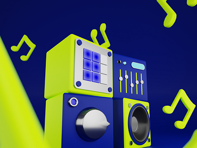 Music Tuning 3d app branding design graphic design illustration music