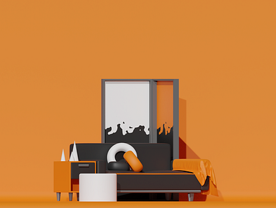 Furniture Illustration 3d app branding design graphic design illustration web illustration