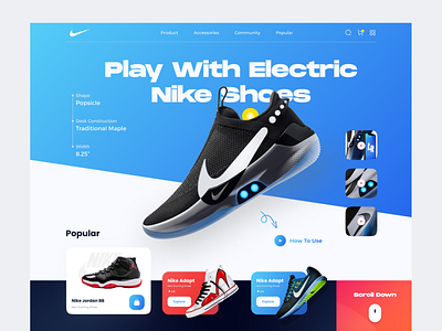 Sneakers Website Design UI