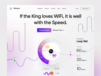 Speed Test Website broadband data usage ecommerce elegant internet manager internet speed internet speed test landing page minimal speed test speedometer test speed tester ui web design website design wifi dashboard wifi speed